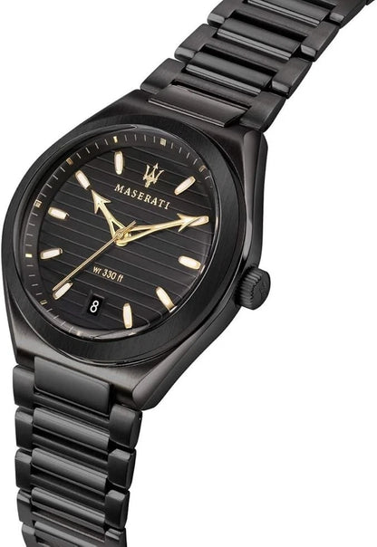 Maserati Men's Analog Watch R8853139004 Black PVD Stainless Steel 40mm Dial