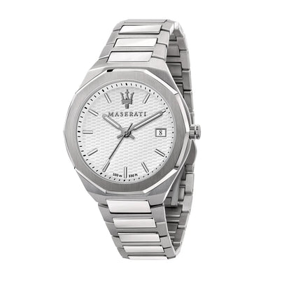 Maserati Stile Men's Dress Watch R8853142005 Silver Dial Steel Bracelet 42mm