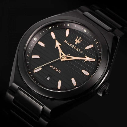 Maserati Men's Analog Watch R8853139004 Black PVD Stainless Steel 40mm Dial