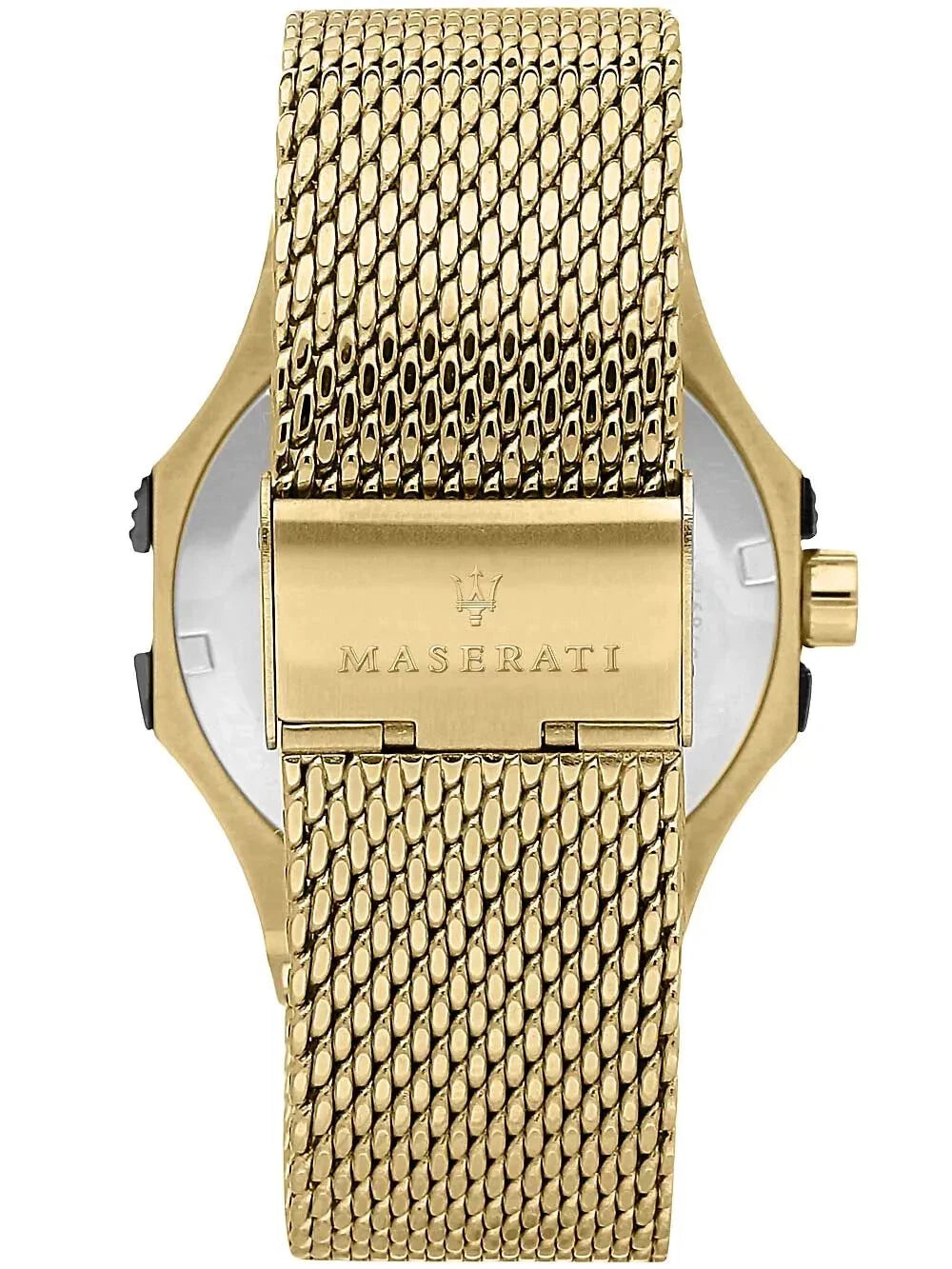 Maserati Potenza R8853108006 Mens Analog Quartz Gold Steel Watch Black Dial 42mm