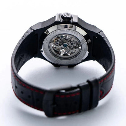 Maserati Potenza Men's R8821108008 Automatic Steel Black Leather Watch 40mm