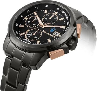 Maserati Men's Successo Solar R8873645001 Quartz Grey Stainless Steel 44mm Dial