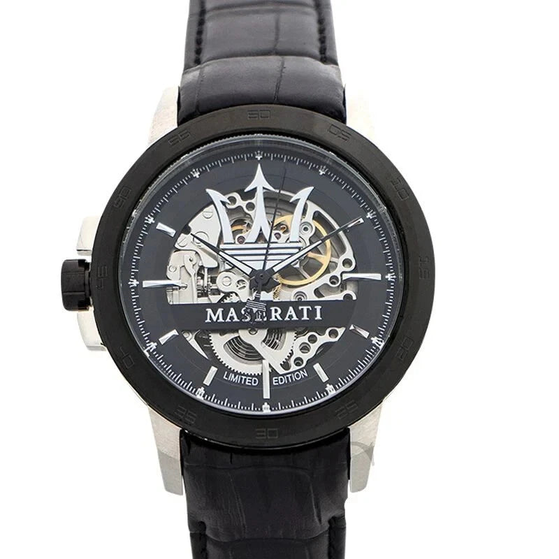 Maserati Men's R8821119007 Automatic Black Dial Stainless Steel Watch 45mm