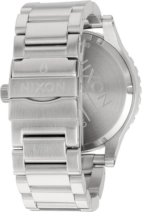 Nixon Chrono A083-000 Mens Analogue Quartz Watch Stainless Steel Black Dial 51mm