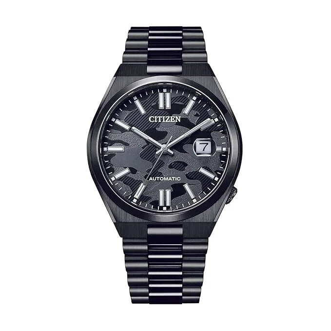Citizen Automatic Black Camouflage Dial Sapphire Glass Men's Watch NJ0155-87E