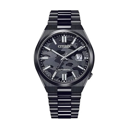 Citizen Automatic Black Camouflage Dial Sapphire Glass Men's Watch NJ0155-87E