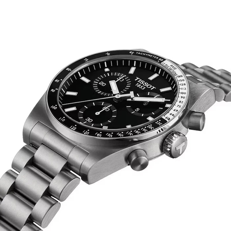 Tissot PR516 Chronograph 40mm Black Dial Steel Men's Watch T1494171105100