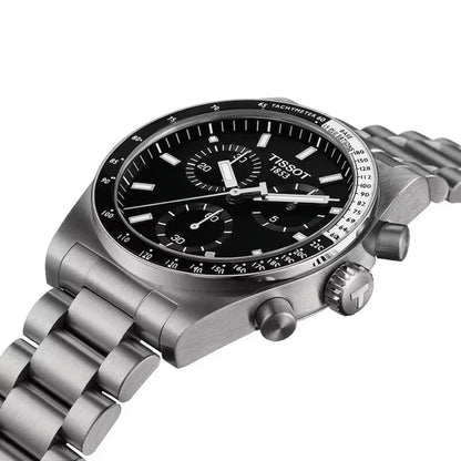 Tissot PR516 Chronograph 40mm Black Dial Steel Men's Watch T1494171105100