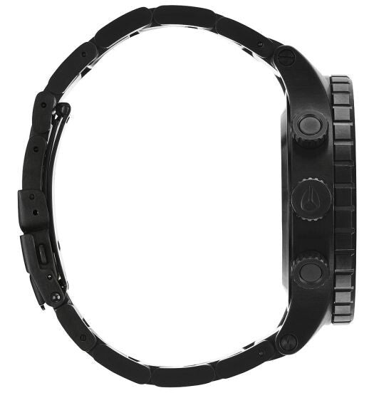 Nixon Chrono All Black Mens Quartz Watch A486-1320 48mm