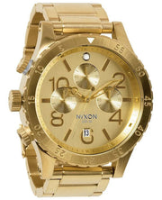 Nixon 48-20 Chrono Gold Tone Dial Quartz Watch A486-502 Stainless Steel 48mm