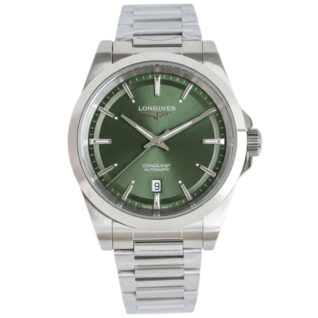 Longines Conquest Automatic Men’s Watch 41mm Stainless Steel Green Dial L3.830.4
