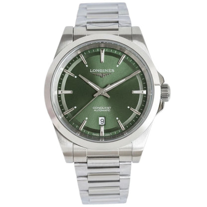 Longines Conquest Automatic Men’s Watch 41mm Stainless Steel Green Dial L3.830.4