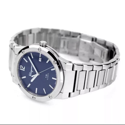 Ferragamo SFDT00229 F-80 Slim Classic Men's Quartz Watch Stainless Steel 42mm,