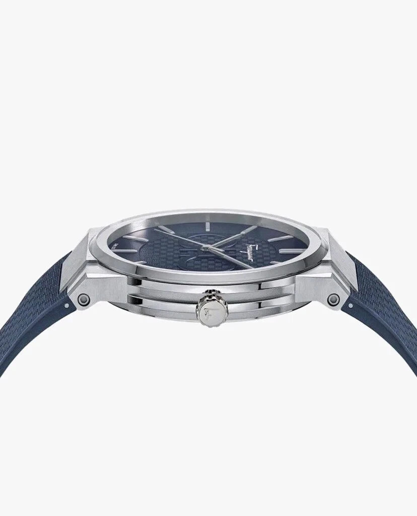 Ferragamo Sapphire Green Dial Blue Rubber Swiss Quartz Men’s Watch SFHP00120