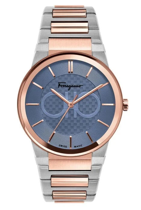 Salvator Ferragamo Sapphire SFHP00720 Men's Watch Blue Dial Steel Two-tone 42mm
