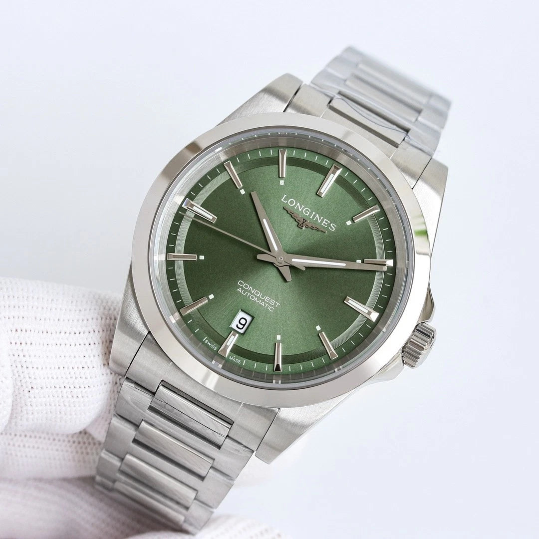 Longines Conquest Automatic Men’s Watch 41mm Stainless Steel Green Dial L3.830.4