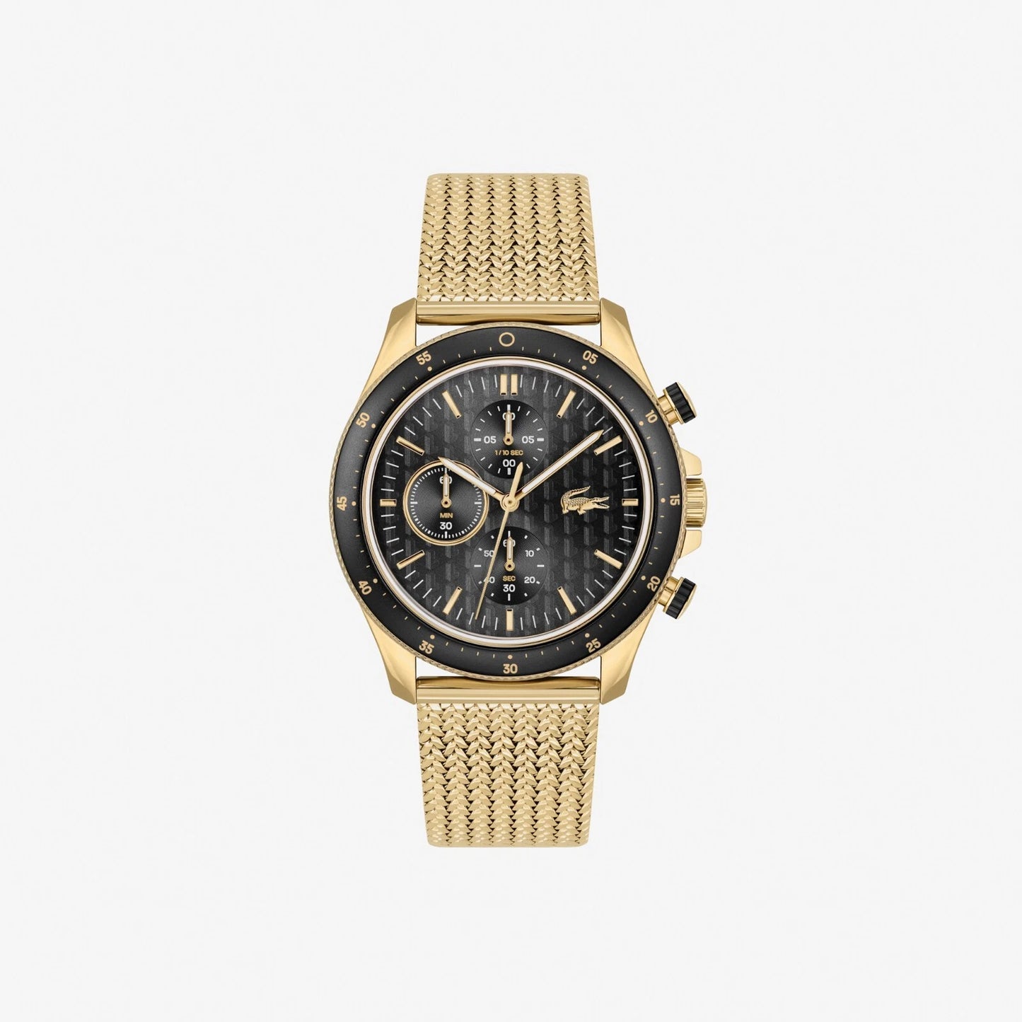Lacoste Watch Neoheritage Chronograph Men's Quartz 2011254 Gold Mesh New