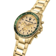 Maserati Sfida Mens Chronograph Yellow Dial R8873640005