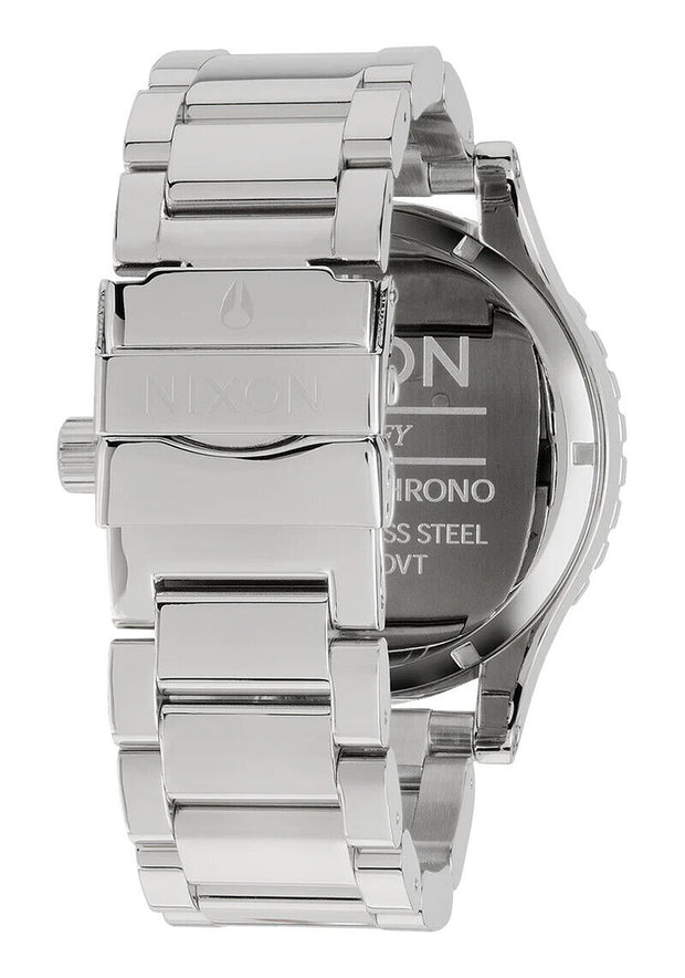 Nixon 51-30 Chrono A083-488 Mens Quartz Watch White Dial Stainless Steel 51mm