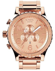Nixon Mens 51-30 Chrono Rose Gold Quartz Watch A083-897 51mm