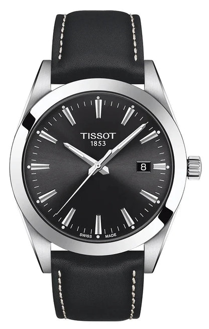 Tissot PRX Quartz Black Dial Brown Leather Strap 40mm Watch T127.410.16.051.00