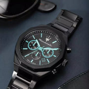 Maserati Stile Mens Aqua Edition R8873644001 Black Dial 45mm