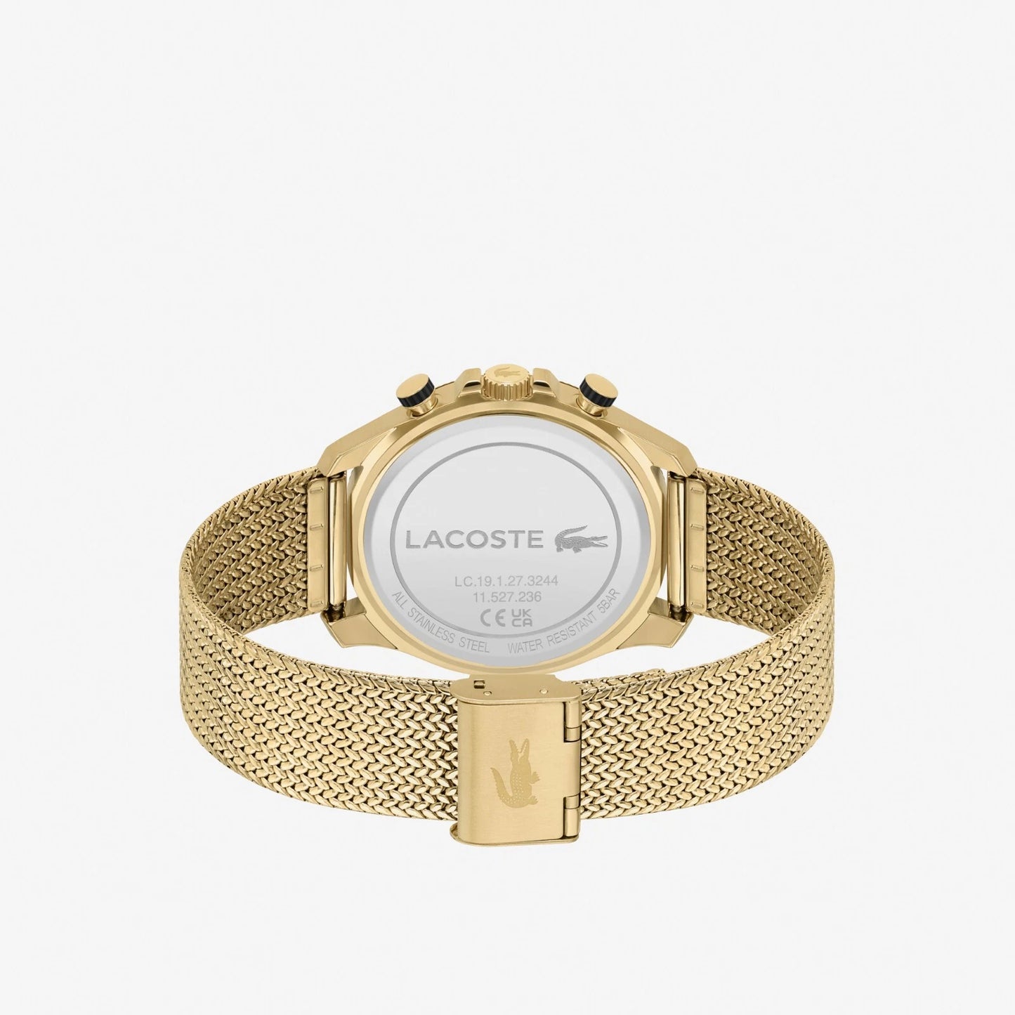 Lacoste Watch Neoheritage Chronograph Men's Quartz 2011254 Gold Mesh New