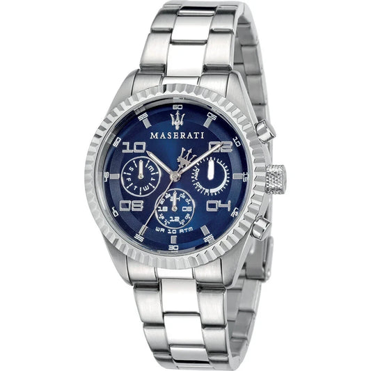 Maserati Competizione Quartz Men's Watch R8853100011 Silver Steel Blue Dial 40mm