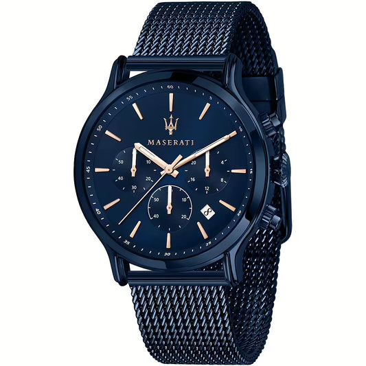 Maserati Epoca Men's R8873618010 Analog Blue Dial Stainless Steel Bracelet 42mm