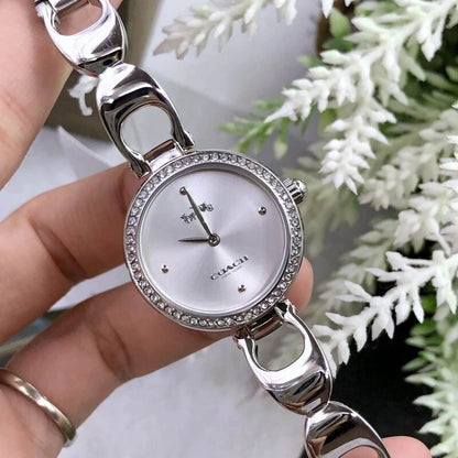 Coach Ladies Watch Stainless Steel band 1237141630s Silver Dial Logo