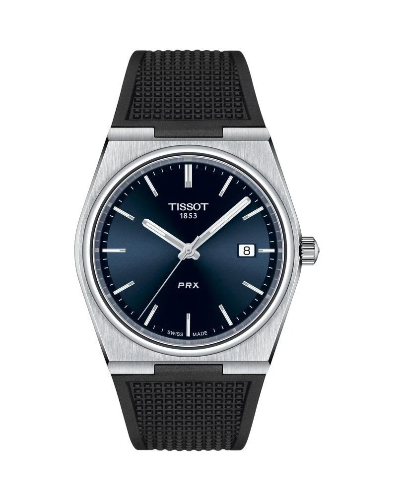 TISSOT MENS PRX QUARTZ WATCH T137.410.17.041.00 BLUE - WARRANTY -RRP 395.00