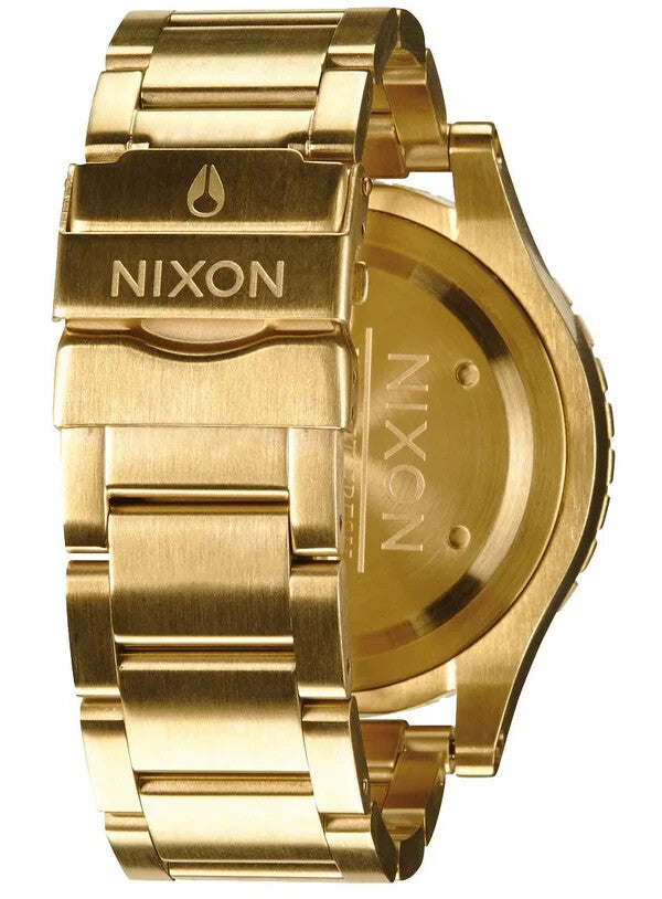 Nixon 48-20 Chrono Gold Tone Dial Quartz Watch A486-502 Stainless Steel 48mm
