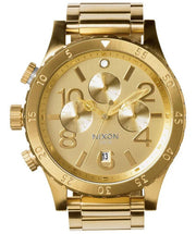 Nixon 48-20 Chrono Gold Tone Dial Quartz Watch A486-502 Stainless Steel 48mm