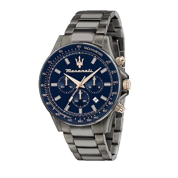 Maserati Sfida Mens R8873640001 Analog Blue Dial 44mm