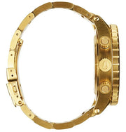 Nixon 48-20 Chrono Gold Tone Dial Quartz Watch A486-502 Stainless Steel 48mm