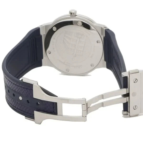 Ferragamo Men's F-80 SFDT00719 Watch Classic Blue Leather Strap Blue Dial 42mm