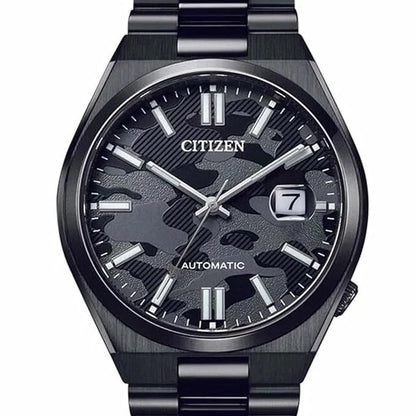 Citizen Automatic Black Camouflage Dial Sapphire Glass Men's Watch NJ0155-87E