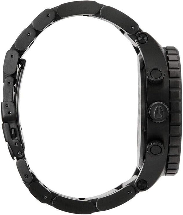 Nixon 51-30 Mens Quartz Watch A083-1001 Black Dial Stainless Steel 51mm