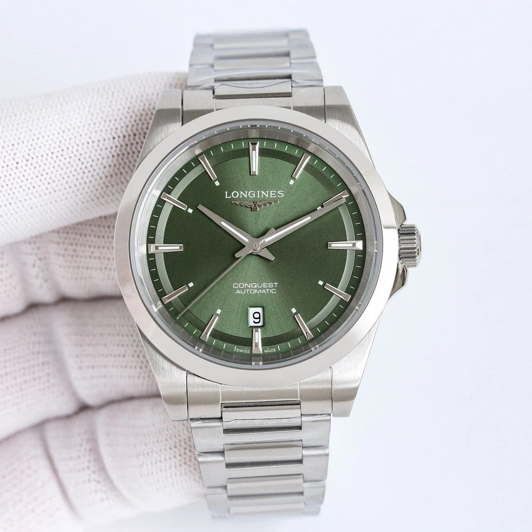 Longines Conquest Automatic Men’s Watch 41mm Stainless Steel Green Dial L3.830.4