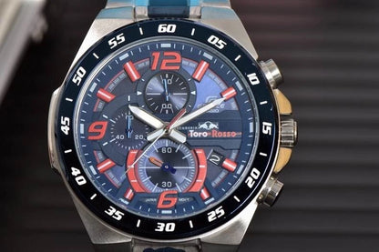 Casio Edifice Toro Rosso EFR-564TR-2ADR Blue Dial Stainless Steel Men's Watch