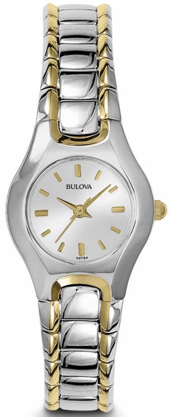 Women's Bulova Classic Curved Steel Link Watch 98T84