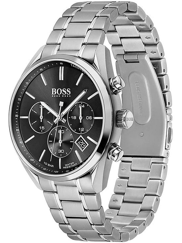 Hugo Boss® Men’s Chronograph Quartz Stainless Steel Black Dial 44mm Watch - Model 1513080