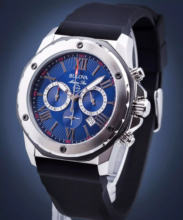 98B258 Bulova Marine Star Chronograph Men's Watch 44mm